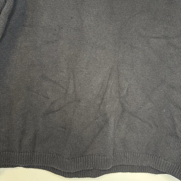 Talbots Nordic Knit Sweater Women's Large Black White Fair Isle Winter Holidays - Picture 11 of 11